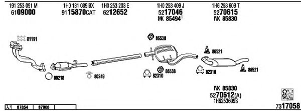 FONOS VW36119 Exhaust System
